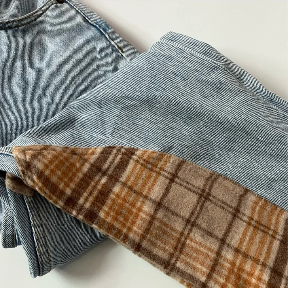 Still Here • Jeans Childhood Straight Leg in Butterscotch Vintage Blue Plaid